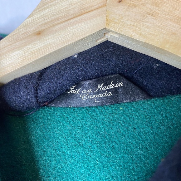 90s Color block ADA Wool Peacoat Colourful Green, Purple, Yellow, Black Sz Large - Picture 4 of 9